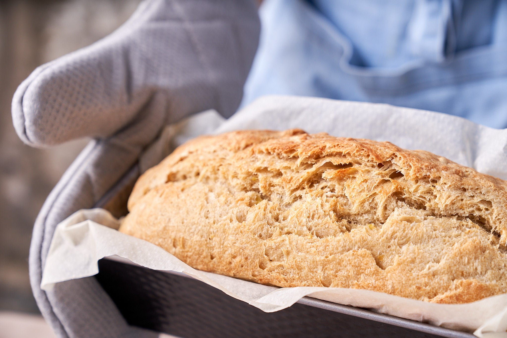 Saftiges Kartoffelbrot backen: Gekochte Kartoffeln verwerten