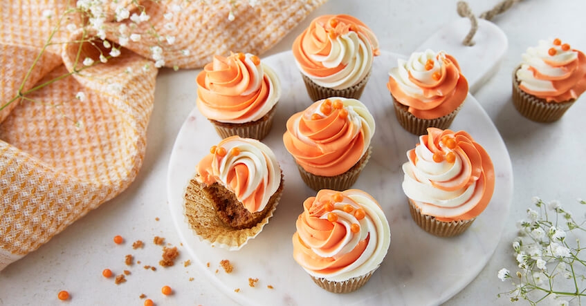Cupcakes carotte avec glaçage au fromage frais : recette facile et gourmande