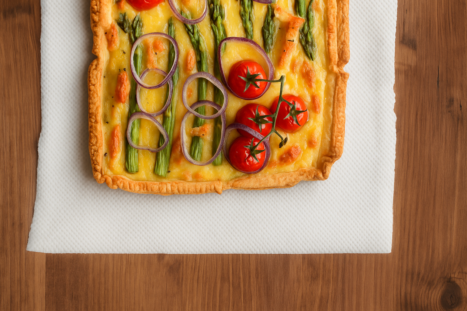 Lachs-Quiche mit grünem Spargel – einfach, herzhaft und voller Geschmack