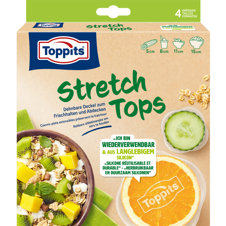 Vorderseite der Verpackung der Toppits Stretch Tops