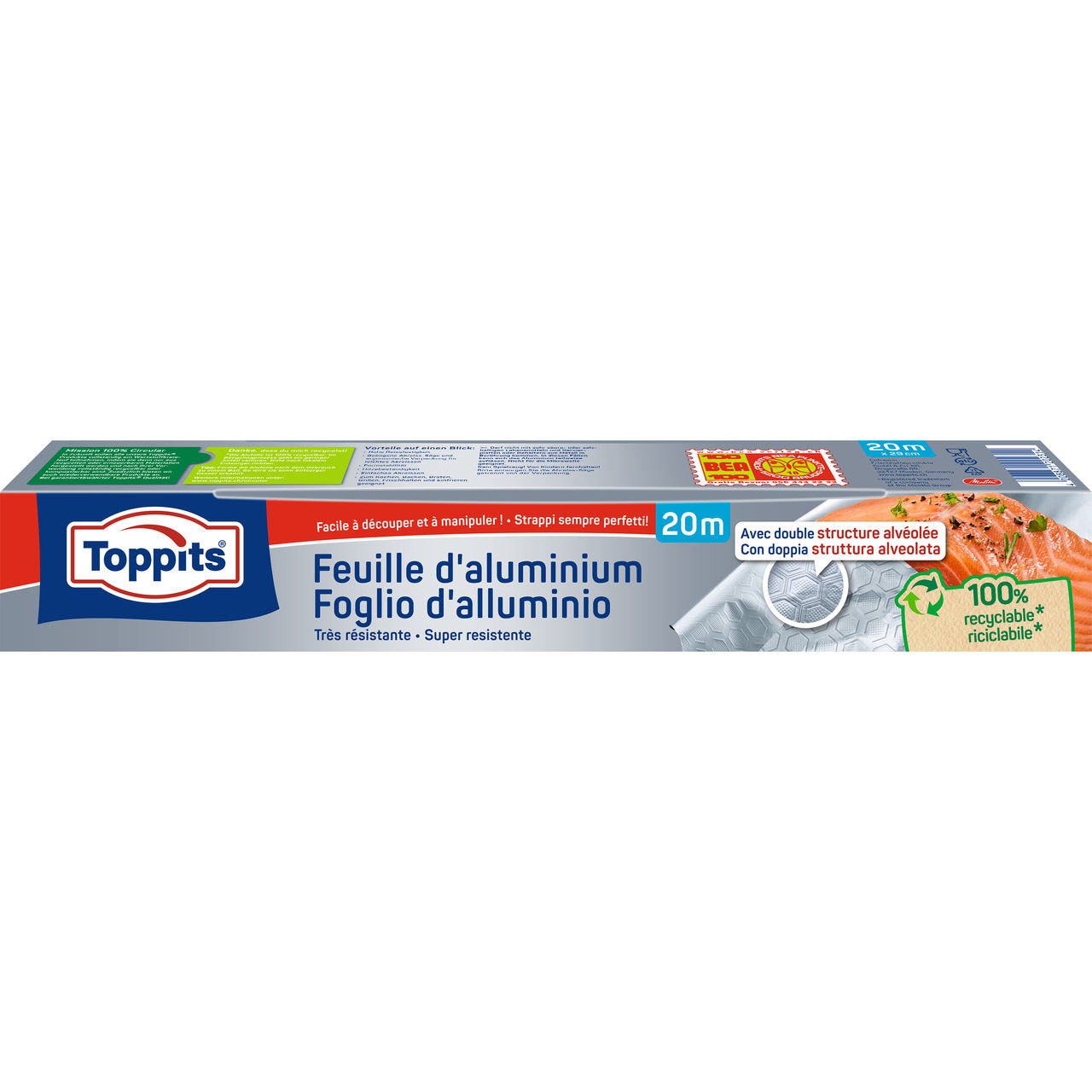 Boîte Toppits® feuille d’aluminium 20m