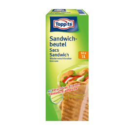 Sachet sandwich avec fermeture autocollante de Toppits®